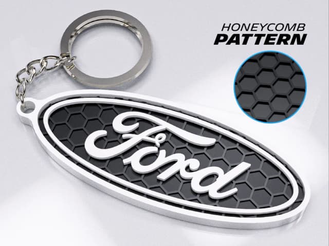 FORD HONEYCOMB KEYCHAIN
