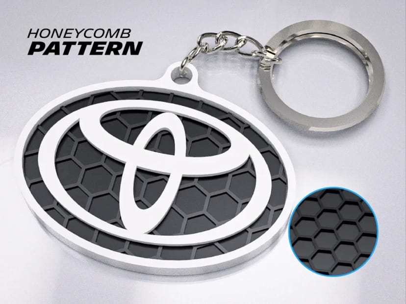 TOYOTA HONEYCOMB KEYCHAIN - Image 1