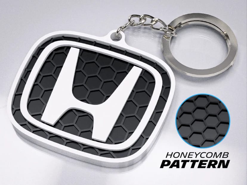 HONDA HONEYCOMB KEYCHAIN - Image 1